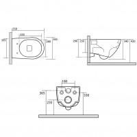 3714 30 AQUATECH Унітаз підвісний, білий матовий (1 сорт) Kerasan фото 1
