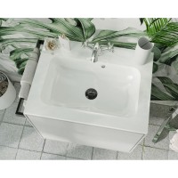 Раковина Della 600х450 врізний, без отв. під змішувач, з переливом,колір білий, покриття глянець (1  MIRAGGIO фото 4