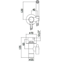 ZDUP110ST TWEET ROUND MIX Tondo Набір гігієнічного душу, Steel looking (1 сорт) Paffoni фото 1