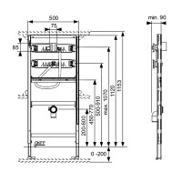 9320008 Застінний модуль д/встановлення уриналу (1 сорт) Tece фото 2