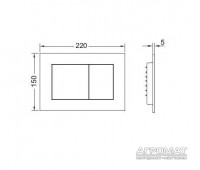9240402 TECEnow панель змиву пластик, хром матовий (1 сорт) Tece