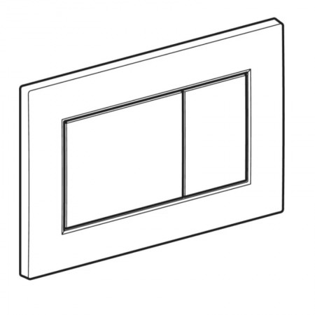 115.660.DW.1 Sigma01 square Клавіша змиву, подвійний змив, чорний глянець (1 сорт) Geberit