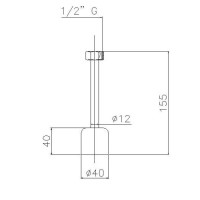 GW13 06 06 02 Прямий з'єднувач для пісуара 15,5 см (1 сорт) GENWEC фото 1