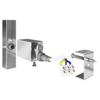 3.0.1000.0.P Комплект прихованого підключення мереж.дроту для прямокутного стояка, полір.нерж. (може Mario