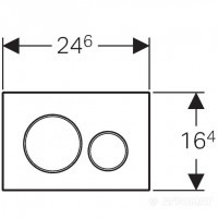115.882.KH.1 Sigma20 round Клавіша змиву, панель та клавіши хром глянець, декоративна окантовка клав Geberit фото 1