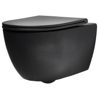 TR18/F85 /TR004  Trevi, Унітаз підвісний + набір кріп.F85 +кришка(TR004), чорний  матовий (1 сорт) SIMAS