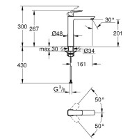 1017290000 Cubeo Змішувач одноважільний для раковини XL-розміру, хром (1 сорт) Grohe фото 3