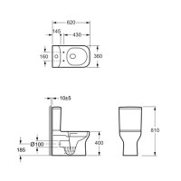 3710020 FRAME Унітаз-компакт з кришкою soft-close безобідковий, Vortex Flush, білий (1 сорт) Devit фото 2