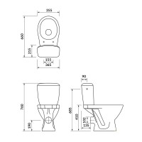 KASKADA (KORAL) 206 K010 3/6л Компакт + кришка поліпр. (1 сорт) CERSANIT-С Україна фото 1