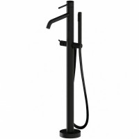 LIG 032 NO LIGHT Змішувач ванни з підлоги, з ручним душем, чорн.мат (1 сорт) Paffoni