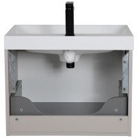 32215 Тумба Fabio (кашемір) з умивальником Fabio 60 см (консольна) ручка чорна (1 сорт) Аква Родос фото 6