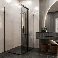 SE2340B ART 3.0 Кабіна душова, прямокутна, розсувна,1200*800 мм, без піддона, скло прозоре, чорна ма Devit фото 7