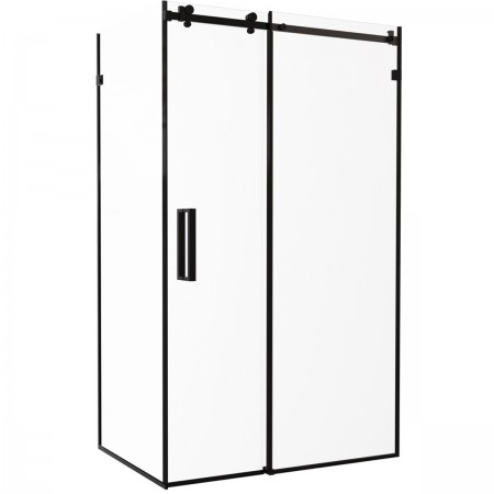 SE2340B ART 3.0 Кабіна душова, прямокутна, розсувна,1200*800 мм, без піддона, скло прозоре, чорна ма Devit