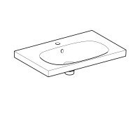 500.622.01.2 Geberit Acanto Умивальник 75см, з отвором, з переливом, білий (1 сорт) Geberit фото 1