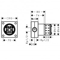 24573180 HG Внутрішня частина верхнього душа на 2jet (1 сорт) HANSGROHE фото 1