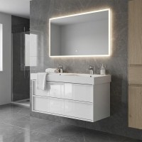 083120W QUADRA Тумба 120 біла глянцева без раковини (1 сорт) Devit фото 3