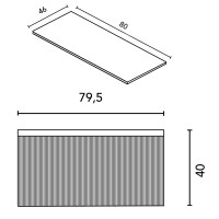 131789+131799  Тумба VORA 80  1 ящ,  зі стільницею,  WALNUT NOTE (1 сорт) ROYO фото 3