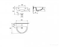 PRESIDENT Раковина-50 отв.центр. (1 сорт) CERSANIT-С Україна фото 2
