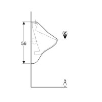 502.885.00.1 Felix Уринал, підвід зверху, відвід прихований або вниз, колір білий глянець (1 сорт) Geberit фото 3