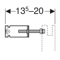111.839.00.2 Комплект кріплення до стіни Geberit DuofixBasic для окремого монтажу (2 шт.) (1 сорт) Geberit фото 1