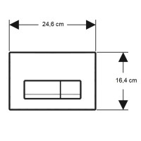 115.119.11.1 Delta50 Клавіша змиву з подвійним змивом: Альпійський білий глянець (1 сорт) Geberit промо фото 1