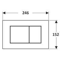 115.629.FW.1 Sigma40 square Клавіша змиву, подвійний змив, нержавіюча сталь, колір сталевий матовий  Geberit фото 1