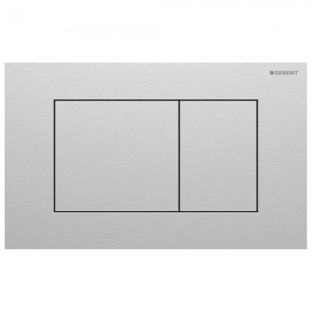 115.629.FW.1 Sigma40 square Клавіша змиву, подвійний змив, нержавіюча сталь, колір сталевий матовий  Geberit