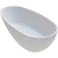 168.086.044.1-4.0.3.0.1 Ванна LACERTA окремостояча, біла, штучний камінь, 1680X865 (1 сорт) VAYER