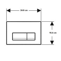 115.119.14.1 Delta50 Клавіша змиву з подвійним змивом: Чорний мат (1 сорт) Geberit промо фото 1