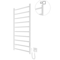 6.1.0803.06.WM Рушникосушка ел. HF Leeds  970x430 білий мат, в комплекті з прих.підкл (1 сорт) Hygge Family фото 1