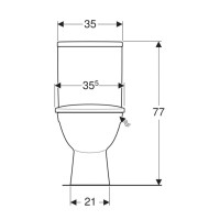 2397250UA STATUS Унітаз-компакт підлоговий, горизонтальний випуск, змивний бачок 3/6 л, нижній підві KOLO фото 4