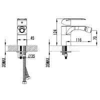 43116141 IVEN Змішувач д/біде з дон. клап. 01011100, хром (1 сорт) Devit фото 2