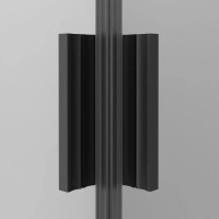 W90UG-403-090BT	 Душова кабіна Gem Square Slide 90x90 скло прозоре, профіль чорний матовий (1 сорт) AM.PM фото 6