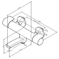 F85A50000 X-Joy S, змішувач для ванни/душу, хром (1 сорт) AM.PM фото 1