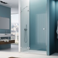 AN13WG10005007 Annea Одностворчаті двері з фіксованою стінкою в одній лінії і L-кріпленням, петлі зл SanSwiss фото 1