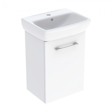 502.746.00.1 Комплект раковини Geberit Selnova Square з шафкою, одні двері 45см, Білий (1 сорт) Geberit