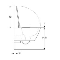500.685.01.1 Smyle Square Комплект підвісного унітазу воронкоподібний, закрита форма, Rimfree, з сид Geberit промо фото 3