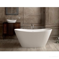 VAAMO/00 Amore Ванна окремостояча 160*85 см з литого (штучного) каменю, з інтегрованим сифоном, колі PAA фото 1