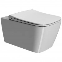 961511/MS96C11/FISR2 NUBES, Унітаз підвісний + кришка+набір для кріплення, глянцевий білий (1 сорт) GSI