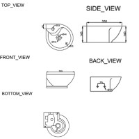 1011135 SMALL Раковина без донного клапану 350х350х145 (1 сорт) Devit фото 1