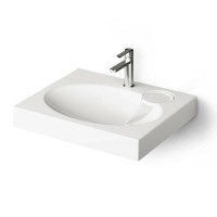 KICLAMISIF/00 Claro Mini Раковина на пральну машину, з литого (штучного) каменю 60х50 з мильницею +  PAA