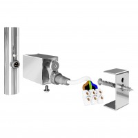 3.0.0900.0.S Комплект прихованого підключення мереж.дроту для круглого стояка, сатин (може бути без  Mario