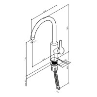 FXB07000 X-Joy S, Змішувач для кухні C-подібний вилив, хром (1 сорт) AM.PM фото 2