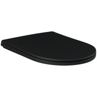 RSTSC3901504 FEELING Кришка д/унітазу Duroplast, SLIM, Soft Close, Quick Release, чорний матовий (1  RAK Ceramics фото 2