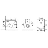 DCA0530111W Calma Унітаз підвісний 515x355x365mm з кришкою soft-close, Vortex Flush, білий глянець ( Devit фото 5