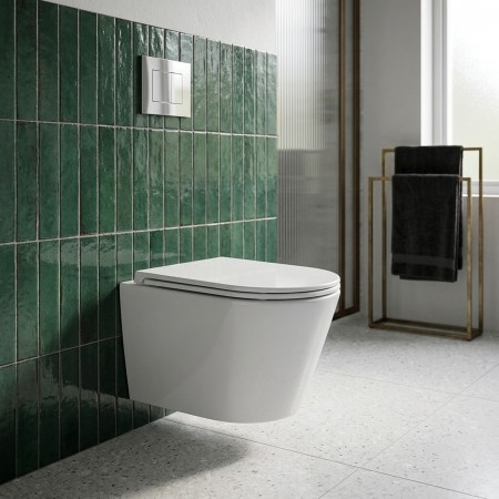 DCA0530111W Calma Унітаз підвісний 515x355x365mm з кришкою soft-close, Vortex Flush, білий глянець ( Devit