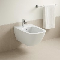 500.209.01.1 Smyle Square Біде підвісне закритої форми, з переливом, колір білий глянець (1 сорт) Geberit