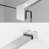 STR4PA61005007  WALK-IN EASY Душова фіксована перегородка 1000*2000, скло 6 мм,  прозоре, профіль хр Ronal фото 2