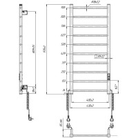6.1.0803.06.BM Рушникосушка ел. HF Leeds  970x430 чорний мат, в комплекті з прих.підкл (1 сорт) Hygge Family фото 4