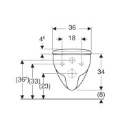 503.083.00.1 Selnova Комплект підвісного унітазу воронкоподібний, 54см, овальний, TurboFlush, з сиді Geberit промо фото 2